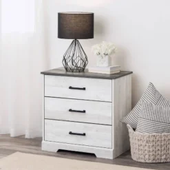 Prepac Rustic Ridge Farmhouse Bedside Nightstand With 3 Drawers 26 Prepac Rustic Ridge Farmhouse Bedside Nightstand With 3 Drawers -Nexera Furniture Store GUEST ebd2fd89 83a7 44d7 9435 2a3963f91e20