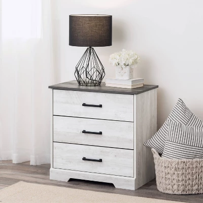 Prepac Rustic Ridge Farmhouse Bedside Nightstand With 3 Drawers 12 Prepac Rustic Ridge Farmhouse Bedside Nightstand With 3 Drawers - Image 10