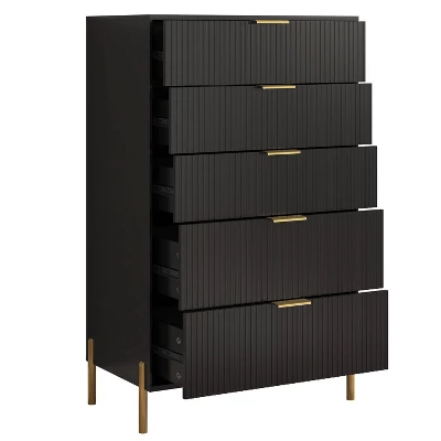 Festivo 4pc Modern Elegance Bedremm Chest And Dresser And 3 Drawer Nightstands Set 7 Festivo 4pc Modern Elegance Bedremm Chest And Dresser And 3 Drawer Nightstands Set - Image 5