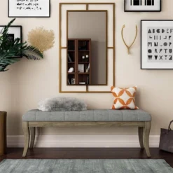 Adina Rectangular Tufted Bench Taupe - Dorel Living -Nexera Furniture Store GUEST ec98cced 2d90 4fe7 b634 c51d294b7d0f