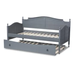 Twin Mara Wood Daybed With Trundle - Baxton Studio -Nexera Furniture Store GUEST ece1aad6 ef8b 48f0 8796 f5d3b99c831d