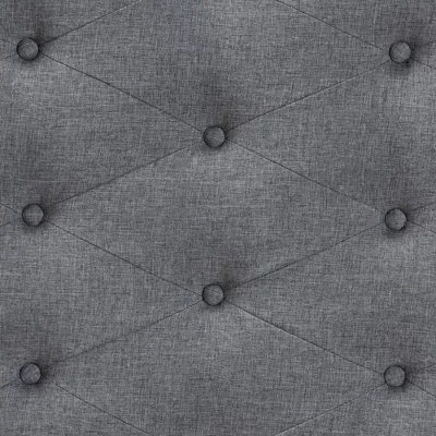 Baxton Studio King Premala Fabric And Wood Headboard Gray/Walnut Brown: Tufted Design, Adjustable Height 6 Baxton Studio King Premala Fabric And Wood Headboard Gray/Walnut Brown: Tufted Design, Adjustable Height - Image 4