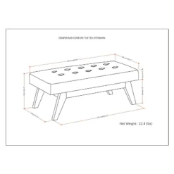40" Tierney Mid-Century Tufted Ottoman Bench - WyndenHall -Nexera Furniture Store GUEST ed706e28 6b1d 4e5d 84e7 b86711607609