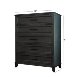 Cindi Sleigh 5 Drawer Chest Dark Gray - Abbyson Living -Nexera Furniture Store GUEST ee7f3568 adfb 45bf 9ec8 b798301dd001