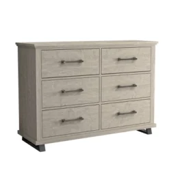 Festivo 3pc Contemporary 6 Drawer Dresser And 3 Drawer Nightstand Set Beige: MDF, Metal Handles, Anti-Tip Safety -Nexera Furniture Store GUEST ee8719e8 4594 4606 b0b1 4785dde48b12