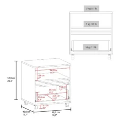 Sapphtopaz Modern Nightstand With Drawer And Open Shelf Wood Side Table With Handle And Legs Night Stand For Bedroom, Living Room