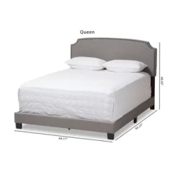 Odette Modern And Contemporary Fabric Upholstered Bed - Light Gray - Baxton Studio -Nexera Furniture Store GUEST ef6282d7 a4d7 4383 895b 199b76104b89
