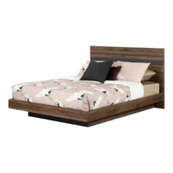 Queen Olvyn Complete Bed Natural Walnut/Charcoal - South Shore 13 Queen Olvyn Complete Bed Natural Walnut/Charcoal - South Shore -Nexera Furniture Store GUEST ef830cde fc99 4b14 bece 3de47ab45557