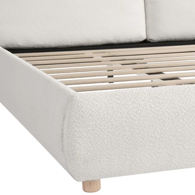 Christopher Knight Home Nicolas Boucle Upholstered Platform Bed With Removable Pillow Headboard 11 Christopher Knight Home Nicolas Boucle Upholstered Platform Bed With Removable Pillow Headboard - Image 9