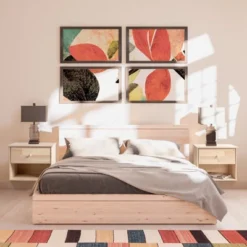 VINGLI Unfinished Natural Solid Wood Floating Nightstand,Farmhouse Night Stand Wall-Mounted Nightstand Table For Small Space Color DIY -Nexera Furniture Store GUEST f13cae88 5b5b 4384 8c76 195079eb026a