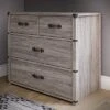 Little Seeds Nova 4 Drawer Storage Dresser With Leather Drawer Pulls, Gray Oak -Nexera Furniture Store GUEST f207fd02 456d 476c 99cc 6918708420f9