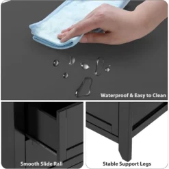 Large 6 Drawer Dresser With Deep Drawers & Metal Knobs, Modern Wooden Double Chests Of Drawers For Entryway -Nexera Furniture Store GUEST f26c2dd0 ee2a 4716 8b1e 71a48b77f910