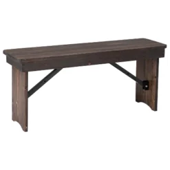 Emma And Oliver 40" X 12" Antique Rustic Solid Pine Folding Farm Bench - Portable Bench -Nexera Furniture Store GUEST f2b47ff4 fc64 41ee b5a2 08e74b590d63
