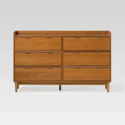 Mid-Century Modern Solid Wood 6 Drawer Double Dresser - Saracina Home -Nexera Furniture Store GUEST f40a606f 0c8e 43a8 b20e 6173eadd8c07