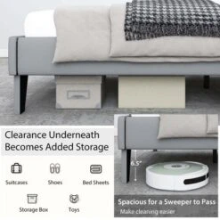 Costway Full/Qween/Twin Size Upholstered Platform Bed Frame Velvet Headboard Mattress Foundation -Nexera Furniture Store GUEST f43bc09d 5d54 4a9b 9376 7074eda88f59