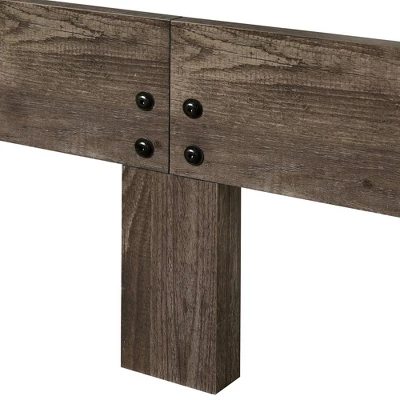 3pc Jacobi Bed With 2 Nightstands Gray - HOMES: Inside + Out 4 3pc Jacobi Bed With 2 Nightstands Gray - HOMES: Inside + Out - Image 2