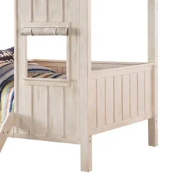 84" Full Bed Spring Cottage Bed Weathered White Washed Gray - Acme Furniture: Canvas Upholstery, Chrome Frame, Adjustable Size -Nexera Furniture Store GUEST f66b7125 dfa1 49be 99a1 706297de1408