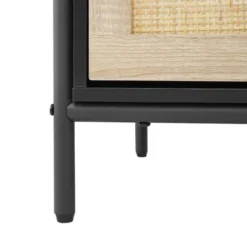 ODK Rattan Nightstand, Boho Bedside Table With 3 Large Storage Capacity, Spacious Surface, Modern Storage Night Stand For Bedroom, Black -Nexera Furniture Store GUEST f6ebc69f c23d 43c8 9abc d17b9f99b8a1