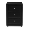 Tessa Faux Leather Upholstered 3 Drawer Nightstand Black - Baxton Studio -Nexera Furniture Store GUEST f731bb91 a5f1 4587 b45f fb0d97311c58