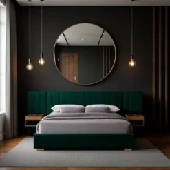 GDFStudio Kennedy Velvet Upholstered Bedroom Furniture Set With Two Floating Nightstands, Headboard 21 GDFStudio Kennedy Velvet Upholstered Bedroom Furniture Set With Two Floating Nightstands, Headboard -Nexera Furniture Store GUEST f8a69256 6789 4faa a839 1614c0469668