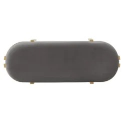 Lepape Upholstered Bench Gray Velvet - Inspire Q -Nexera Furniture Store GUEST f918afba ba81 48d7 a99a 42d316999bff