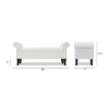 Jennifer Taylor Home Kathy Roll Arm Entryway Accent Bench