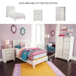 Paxberry Dressing Chest White Wash - Signature Design By Ashley: Boho-Chic 5-Drawer Storage, Carved Sliding Door -Nexera Furniture Store GUEST f9d9bdcd 440b 46e8 97d6 2bad1e06814b