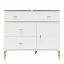 Little Seeds Valentina Asymmetrical 3 Drawer / 1 Door Convertible Dresser -Nexera Furniture Store GUEST fa996b99 27f5 464e 9dc8 011ed511756c