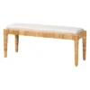 Sofia Rattan And Mahogany Wood Bench White/Natural Brown - Baxton Studio -Nexera Furniture Store GUEST fc872bc4 d887 44fa bf10 d6d9ae2878e3