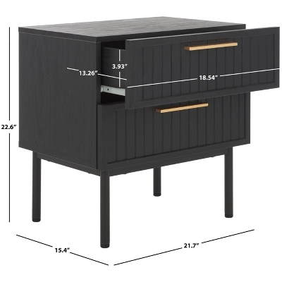 Axelle 2 Drawer Nightstand - NST9608 - Safavieh 12 Axelle 2 Drawer Nightstand - NST9608 - Safavieh - Image 10