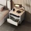 Tangkula Nightstand W/ Drawer 3D Wavy Pattern & Open Shelf Small Sofa Couch Side Table -Nexera Furniture Store GUEST ff1687ec 7ac7 46b3 8e5b c45e8b30a99d