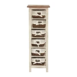 Farmhouse Mahogany Rectangular Storage Unit White - Olivia & May -Nexera Furniture Store GUEST fff815a3 cb74 4d37 a6f7 99fd48f7ca2a